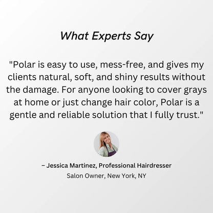 Polar Haircare -  Hair Dye Shampoo for Gray Hair for Women & Men - Natural Semi Permanent Vegan Hair Color Shampoo - Ammonia-Free Gray Hair Shampoo for Women - 3-in-1 Gray Coverage 6.76 Fl Oz