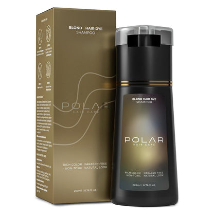 Polar Haircare -  Hair Dye Shampoo for Gray Hair for Women & Men - Natural Semi Permanent Vegan Hair Color Shampoo - Ammonia-Free Gray Hair Shampoo for Women - 3-in-1 Gray Coverage 6.76 Fl Oz
